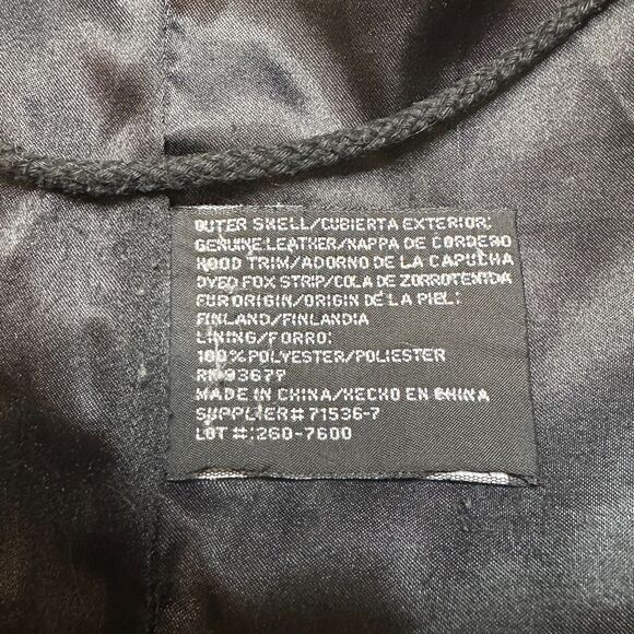 Woman's Medium Soft Leather Genuine Lambskin Coat With Hood Worthington Black - Picture 5 of 11